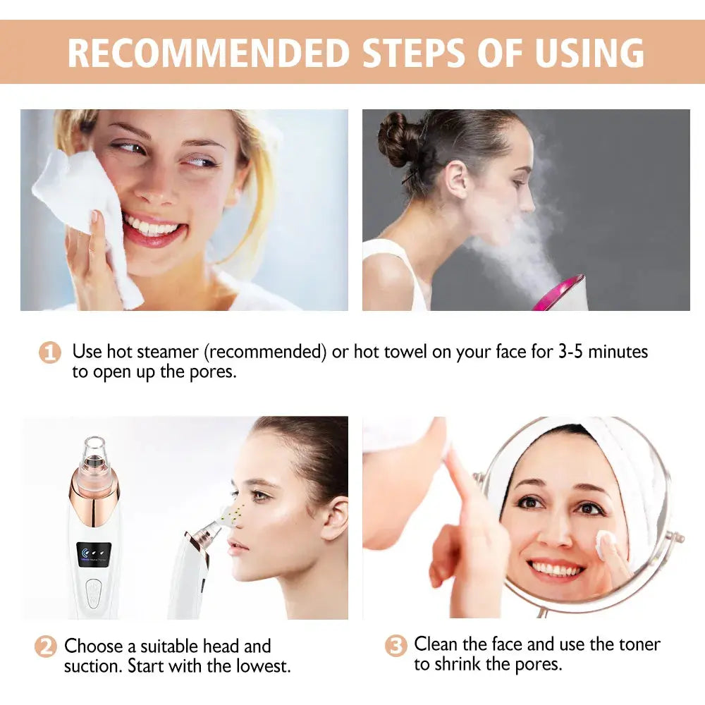 Electric Blackhead Remover Vacuum – Tiefenreinigung für strahlende Haut! Pure Hautperfektion - Raffiniertedinge Electric Blackhead Remover Vacuum – Tiefenreinigung für strahlende Haut! Pure Hautperfektion - Raffiniertedinge
